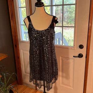 XXI Sheer Sequin Babydoll Dress